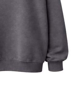 Sudadera Oversize de Forro Polar Gris Oscuro para Mujer, Cuello Alto, Estampado Gráfico, Cálida, Informal, de Invierno, Estilo Urbano, Top de Moda - Product Image 6