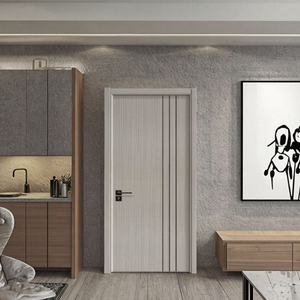 Puerta Interior Comercial Contemporánea Personalizable de MDF, Puerta de Entrada de Madera, Puerta de Dormitorio Moderna y Minimalista con Aislamiento Acústico y Térmico - Product Image 1