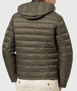 Veste matelassée à capuche pour homme, coupe-vent, en polyester, avec fermeture éclair, style décontracté, color block - Product Image 6