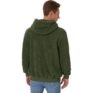 Men's Olive Green 100% Wool <b>Fleece</b> <b>Jacket</b> Breathable Zipper Closure Casual Winter Wear Cotton <b>Lining</b> Regular Fit - Product Image 2