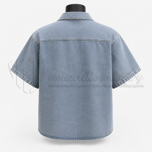 Camisa de Mezclilla de Manga Corta para Hombre de Primera Calidad, Suministro al por Mayor, Precio de Fábrica - Product Image 2