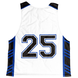 Custom Sublimated Basketball Jersey Tank <b>Top</b> Unisex White Black Blue Player Name Number 25 Breathable Moisture Wicking Athletic - Product Image 5