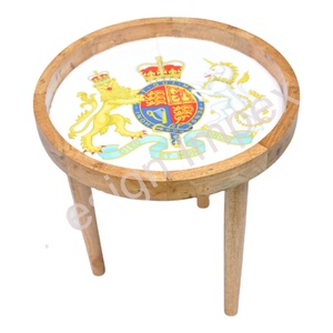 Plateau rond personnalisé avec pieds, plateaux décoratifs pour le petit-déjeuner, parfaits pour la décoration intérieure des chambres d'hôtel - Product Image 1