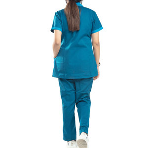 New Design Wholesale Factory Price Nursing Wear Plain Elastic Waist Drawstring Design Slim Fit Stretchable Women's <b>Scrub</b> Suits - Product Image 4