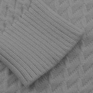 Pull en maille unisexe coupe classique décontracté chaud d'hiver couleur unie en polaire mélange polyester/coton - Product Image 5