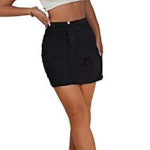 Jupe en jean sur mesure pour femme, légère et respirante, en promotion - Product Image 3