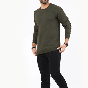 Sudaderas de cuello redondo de alta calidad al por mayor, sudaderas extragrandes de algodón grueso para hombre, sudaderas básicas de invierno para hombre - Product Image 5