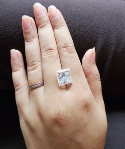 Diamant de laboratoire certifié IGI, taille princesse, 3,00 carats, clarté VS1, couleur E, diamant CVD pour la fabrication de bijoux - Product Image 6