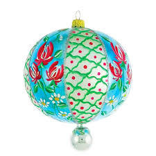 Adorno Navideño de Papel Maché Pintado a Mano, Ecológico y Duradero, con Patrones Florales y Geométricos, Personalización Disponible - Product Image 3