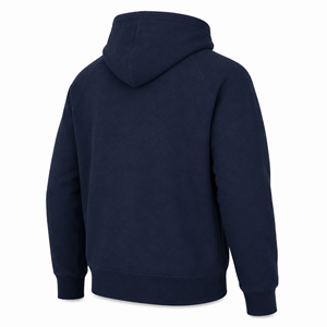 Sudadera con Capucha Premium Azul Marino, Cuello Redondo, Sin Cordones, Corte Regular, Unisex, Algodón y Felpa, Estilo Urbano, con Bolsillos, para Invierno - Product Image 4