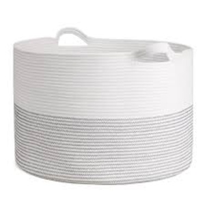 Clothing Organizer Foldable <b>Collapsible</b> Stackable 100% Cotton Woven Eco-Friendly Durable Lightweight Portable Modern Basket - Product Image 4