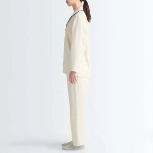 ชุดนอนผ้าฝ้ายคลาสสิกสำหรับผู้หญิง ชุดนอนสองชิ้น ชุดนอนหรูหรา สวมใส่สบาย ชุดลำลอง รับผลิตแบบ OEM ขายส่งจากโรงงาน - Product Image 6