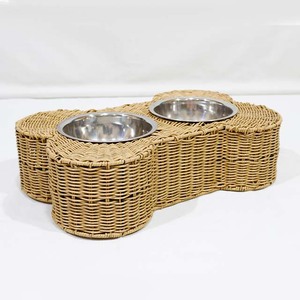 <b>Top</b> Rated Eco-Friendly Modern Oval Wire Frame Plastic & Iron <b>String</b> Raised Pet Food Water Station Dual Diner Base - Product Image 4