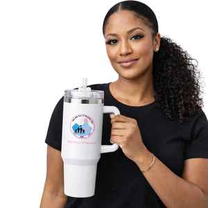 Taza de Viaje Personalizada de Acero Inoxidable de 40 oz, Vaso Térmico Aislado con Asa, Logotipo de Jack and Jill Martha's Vineyard, Vasos con Aislamiento al Vacío - Product Image 2