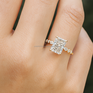 แหวนหมั้นเพชรเม็ดเดี่ยวสีทอง18K 3CT แบบสดใสพร้อมด้วย VVS1เพชรโมอิสได้รับการรับรองว่าเป็นเครื่องประดับที่ดีสำหรับผู้หญิง - Product Image 6