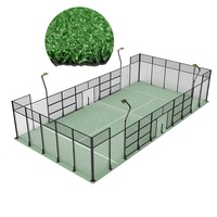 Robuster 12mm grüner & blauer Gras teppich Padel-Tennisplatz ausrüstung für den Innen-und Außenbereich mit Glas-und Stahl materialien