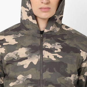 Sudadera con capucha y cremallera de camuflaje para hombre, corte regular, algodón, felpa francesa, informal, para otoño - Product Image 5