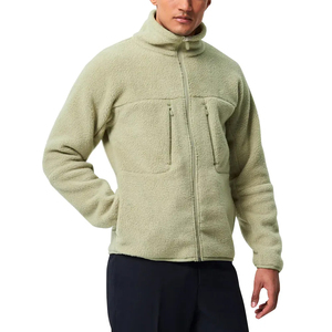 Sweat-shirt décontracté pour homme, coupe ample, en tissu polaire Sherpa chaud, veste polaire Sherpa pour l'automne, en vente - Product Image 1