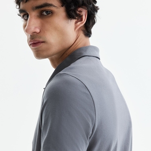 Chemises imprimées en tricot polyester/coton pour hommes avec poche et manches courtes, anti-plis - Product Image 1
