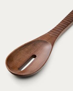 Cuillère en bois d'acacia avec trou, certifiée FSC 100%, cuillère en bois de luxe - Product Image 3