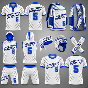 ชุดเสื้อเจอร์ซีย์แบบพิมพ์ลาย 7v7 Heat-Transfer สำหรับฟุตบอลแบบ Flag Football ชุดยูนิฟอร์มแบบกำหนดเองพร้อมแพ็คเกจพิเศษสำหรับการฝึกซ้อมตำแหน่งควอเตอร์แบ็ค ป้องกันแบคทีเรีย - Product Image 2