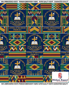 Tissu imprimé wax africain pour l'église, fabricant de textiles Kente sur mesure, fournisseur de tissus pour uniformes de chorale - Product Image 4
