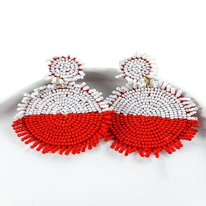 Handmade Seed Beads Drop <b>Earrings</b> Design <b>Long</b> Tassel Seed Beads Beaded Drop <b>Earrings</b> by MD HANDICRAFTS - Product Image 4