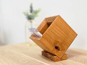 Modern Wooden Geometric Pen Stand Desk Organizer Minimalist Office Supplies Storage <b>Holder</b> - Product Image 1