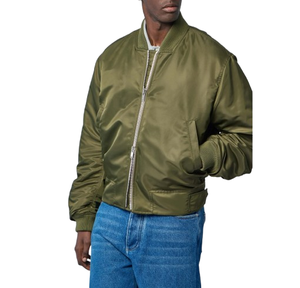 <b>Men</b> Nylon Satin Bomber <b>Jacket</b> Plain Waterproof MA1 <b>Flight</b> <b>Jacket</b> Wholesale Casual Winter Coat - Product Image 3