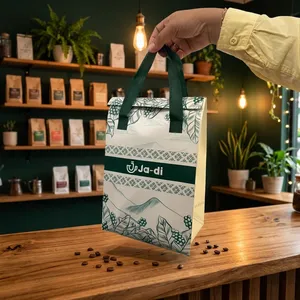 Bolsas de Cordón Reutilizables Personalizadas de Tela No Tejida Laminada en PP, Impresión a Todo Color, Diseño Serigrafiado para Uso Comercial, Compras y Exposiciones - Product Image 2