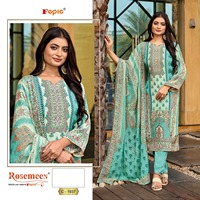 Vêtements ethniques indiens et pakistanais en gros, shalwar kameez brodé, tenue de fête traditionnelle pour femmes, ensemble de robes pour l'Aïd