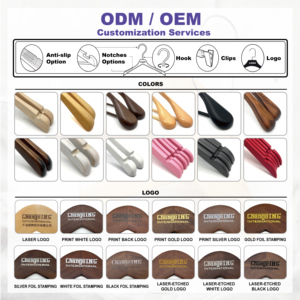 Perchas de Madera Personalizadas de Primera Calidad con Logotipo - Estilo Moderno con Gancho Metálico Resistente - Product Image 6