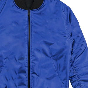 Veste en cuir bleu Zeta personnalisée pour homme, col montant, respirante, séchage rapide, vente en gros, fabricants, distributeurs, disponibilité - Product Image 2