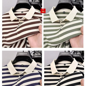 Chemise d'été décontractée à manches courtes pour homme, à carreaux, boutonnée, brodée, en spandex/coton, respirante, coupe ample et légère - Product Image 5