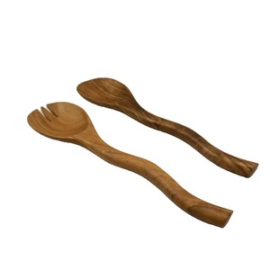 ชุดช้อนส้อมไม้คุณภาพสูงสำหรับเสิร์ฟอาหารอย่างสวยงาม - Product Image 1
