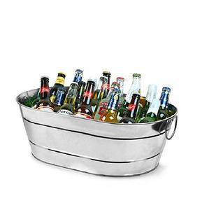 Nouvel Arrivage : Bac à Vin en Métal Galvanisé de Forme Ovale, Seau à Glace en Fer, Seau à Bière en Étain Uni, Bac à Vin Ovale, Taille Personnalisée - Product Image 5