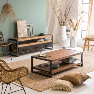 Mesa de Centro Vandana Nimbus Flux de Madera de Acacia de 120 cm - Product Image 3