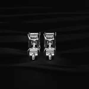 VVS-VS Clarity <b>Emerald</b> Cut Diamond <b>Earrings</b> Fine Diamond <b>Earrings</b> Indian Style Diamond <b>Earrings</b> with IGI Certified <b>Earrings</b> - Product Image 5