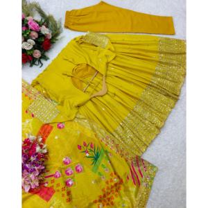 Robes de soirée de créateur Robe de soirée élégante avec ensemble Pent et Dupatta - Product Image 3