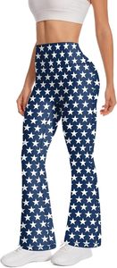 Women's <b>Flared</b> <b>Leggings</b> Solid High Waisted Bootcut Yoga Pants Seamless - Product Image 5