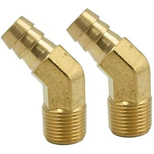 Raccord de tuyau à visser X mâle 45° °   Coude forgé 1/2" 45° °   Raccord de tuyau en laiton avec filetage mâle 3/8'' (NPT) (AOL-059) - Product Image 5