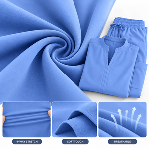 Nuevo Conjunto de Uniformes Médicos con Cuello en V, Estilo Dividido, con Pantalones de Pierna Recta y Bolsillos para Enfermeras y Doctores - Product Image 5