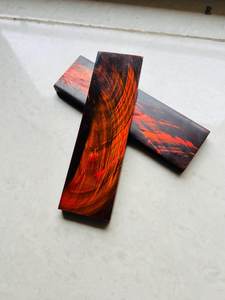 Escamas de cuerno de búfalo teñidas para cuchillos: Juego de 5 pulgadas de empuñaduras pulidas en bruto - Product Image 5