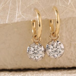 Pendientes de Aro Modernos con Moissanita de Corte Redondo de 1 Quilate, Plata de Ley 925 con Baño de Rodio, Joyería Nupcial, Regalo para Mujer - Product Image 1