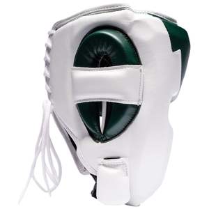 หมวกป้องกันศีรษะสำหรับฝึกซ้อมมวยแบบปรับได้ รุ่นขายดี คุณภาพระดับมืออาชีพ ผลิตจากหนังแท้ ป้องกันใบหน้าได้ - Product Image 2