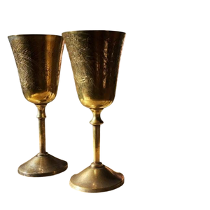 Set of 2 Unbreakable Stainless Steel Wine <b>Goblets</b> Shatterproof Metal Wine Glasses For Parties Premium Food-Grade Polished Silver - Product Image 2