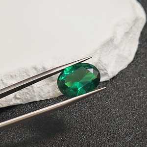 Esmeralda de Corte Ovalado, Gema Facetada en Forma de Huevo, Esmeralda Verde Intensa, Múltiples Tamaños a Elegir C07E - Product Image 2