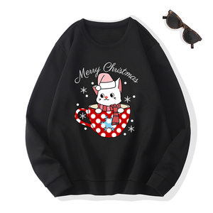 Women's Autumn Winter New Waterproof Animal Print Knitted Anti-Pilling Pullover Crewneck Contrast Color Loose Sweat Long - Product Image 2