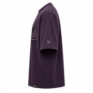 Camisetas Oversize de Gimnasio y Streetwear, Camiseta Gráfica Aubergine Y2K, Camiseta Streetwear con Pedrería y Escritura Puff, Ajuste Relajado - Product Image 5