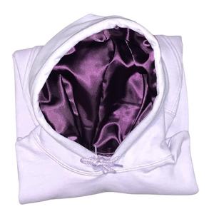 Sweat à capuche grande taille à doublure en Satin, 2022 coton, sweat-shirt personnalisé, en soie, Premium et luxe, 100 - Product Image 1